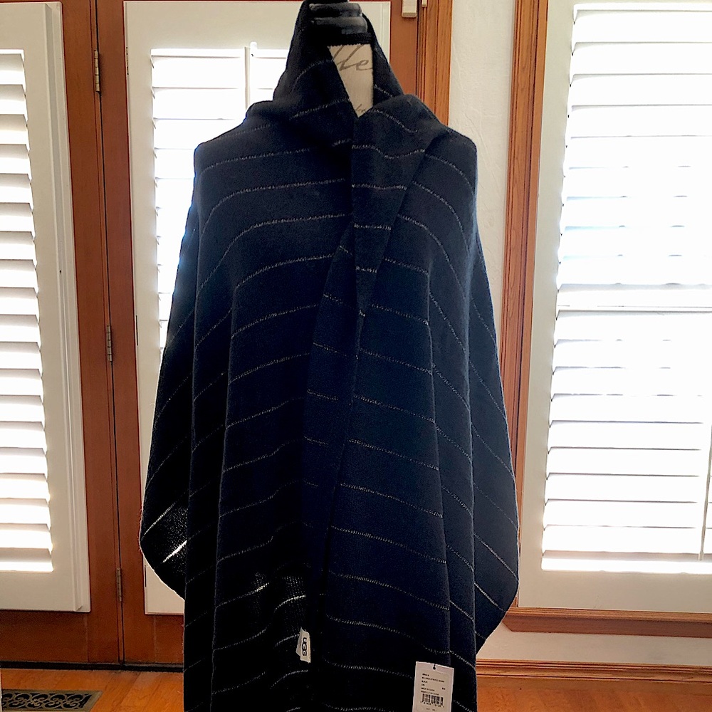 UGG Lurex Striped Wool-Blend Scarf